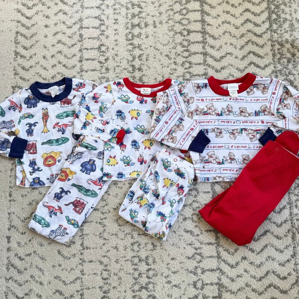 Vtg 1990s Carters Pajamas 4T